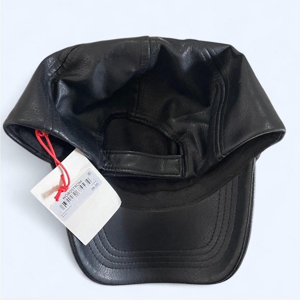 Open Edit Black Leather Hat - Picture 2 of 2